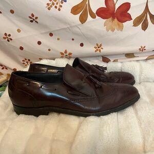 Iron Age Mens 11 Steel Toe Brown Leather Safety Goodyear Workwear Slip On Shoes